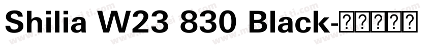 Shilia W23 830 Black字体转换